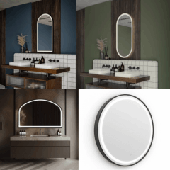 Lomax Light Overmantle Arch Mirror