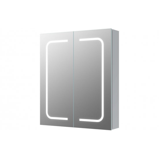 Rika 600mm 2 Door Front-Lit LED Mirror Cabinet from Ebzone Rika 600mm 2 Door Front-Lit LED Mirror Cabinet from Ebzone