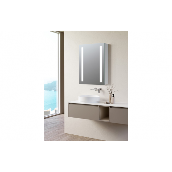 Sakura 500mm 1 Door Front-Lit LED Mirror Cabinet from Ebzone Sakura 500mm 1 Door Front-Lit LED Mirror Cabinet from Ebzone