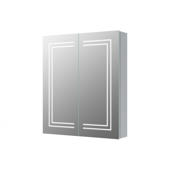 Suki 600mm 2 Door Front-Lit LED Mirror Cabinet from Ebzone Suki 600mm 2 Door Front-Lit LED Mirror Cabinet from Ebzone