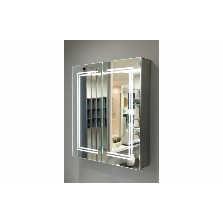 Suki 600mm 2 Door Front-Lit LED Mirror Cabinet