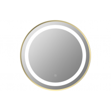 Halo 600mm Round Front-Lit LED Mirror - Brushed Brass Halo 600mm Round Front-Lit LED Mirror - Brushed Brass