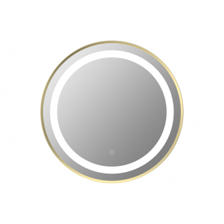 BTL Bathroom Mirrors DIMR0082 Halo 600mm Round Front-Lit LED Mirror - Brushed Brass BTL Bathroom Mirrors DIMR0082 Halo 600mm Round Front-Lit LED Mirror - Brushed Brass