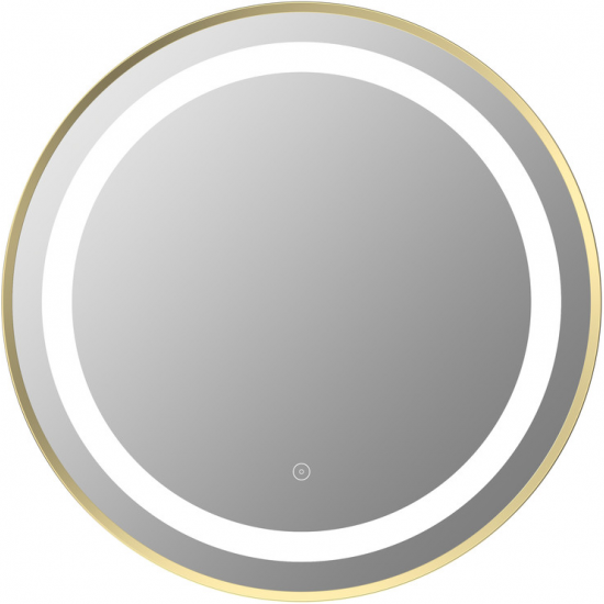 BTL Bathroom Mirrors DIMR0082 Halo 600mm Round Front-Lit LED Mirror - Brushed Brass