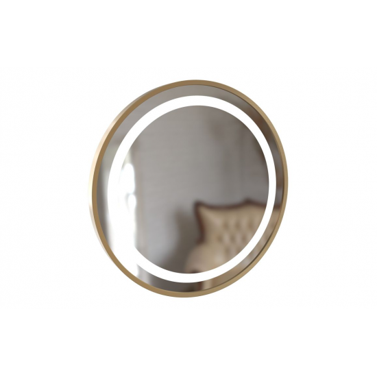 BTL Bathroom Mirrors DIMR0082 Halo 600mm Round Front-Lit LED Mirror - Brushed Brass BTL Bathroom Mirrors DIMR0082 Halo 600mm Round Front-Lit LED Mirror - Brushed Brass