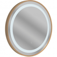 Halo 600mm Round Front-Lit LED Mirror - Brushed Bronze