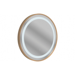 Halo 600mm Round Front-Lit LED Mirror - Brushed Bronze Halo 600mm Round Front-Lit LED Mirror - Brushed Bronze
