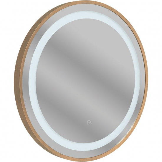 BTL Bathroom Mirrors DIMR0032 Halo 600mm Round Front-Lit LED Mirror - Brushed Bronze