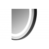 Halo 600mm Round Front-Lit LED Mirror - Matt Black