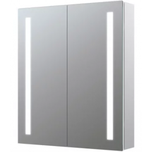 Sakura 600mm 2 Door Front-Lit LED Mirror Cabinet from Ebzone