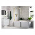 Bath Screens Brushed Brass Frame