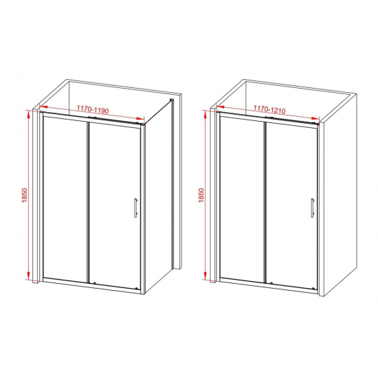 Classix 1200mm Sliding Door - Chrome Classix 1200mm Sliding Door - Chrome