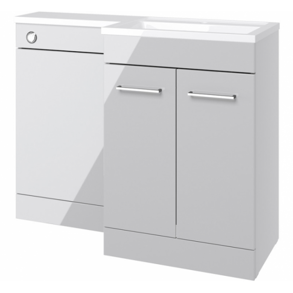 Venosa 1000mm Furniture & BTW WC Pack - Grey Gloss (RH)