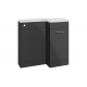 Venosa 900mm Furniture & BTW WC Pack - Anthracite Gloss (RH)