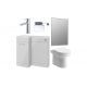 Venosa 900mm Furniture & BTW WC Pack - Grey Gloss (LH)