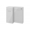 Venosa 900mm Furniture & BTW WC Pack - Grey Gloss (LH)