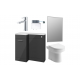 Venosa 900mm Furniture & BTW WC Pack - Anthracite Gloss (LH)