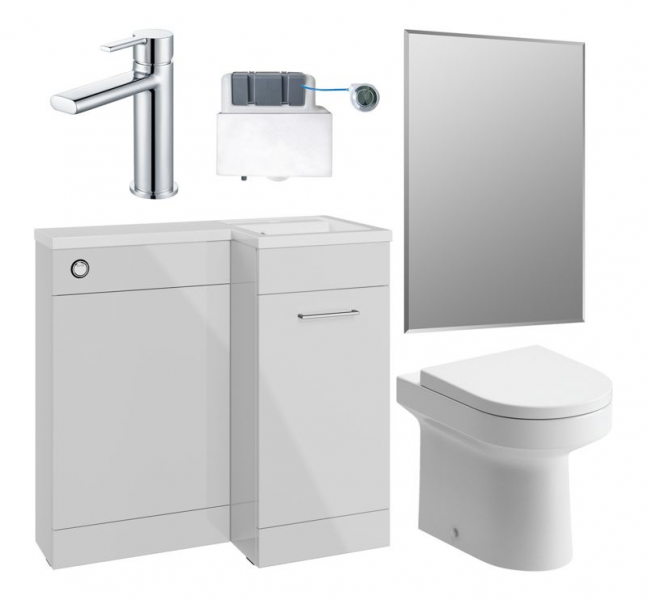 Venosa 900mm Furniture & BTW WC Pack - Grey Gloss (RH) Venosa 900mm Furniture & BTW WC Pack - Grey Gloss (RH)