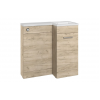 Venosa 900mm Furniture & BTW WC Pack - Oak (RH)