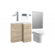 Venosa 900mm Furniture & BTW WC Pack - Oak (RH)