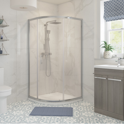 Classix 800mm 1 Door Quadrant - Chrome