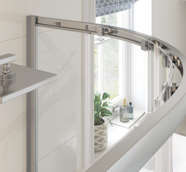 Classix 800mm 2 Door Easy-Fit Quadrant & 45mm Tray Pack - Chrome