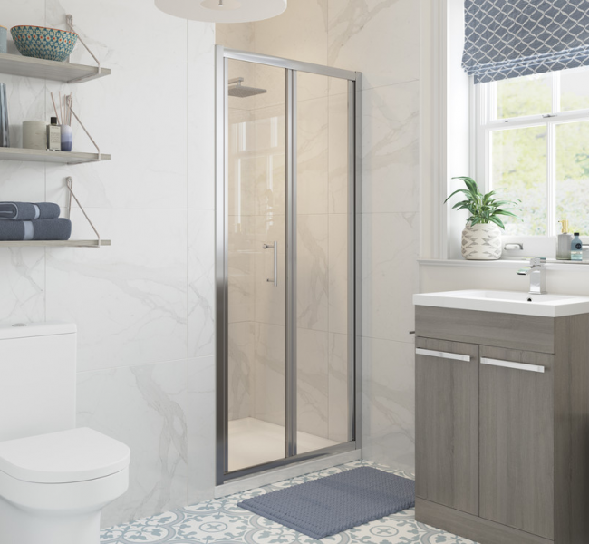 Classix 700mm Bi-fold Door - Chrome Classix 700mm Bi-fold Door - Chrome