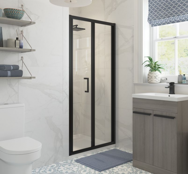 Classix 760mm Bi-fold Door - Matt Black Classix 760mm Bi-fold Door - Matt Black