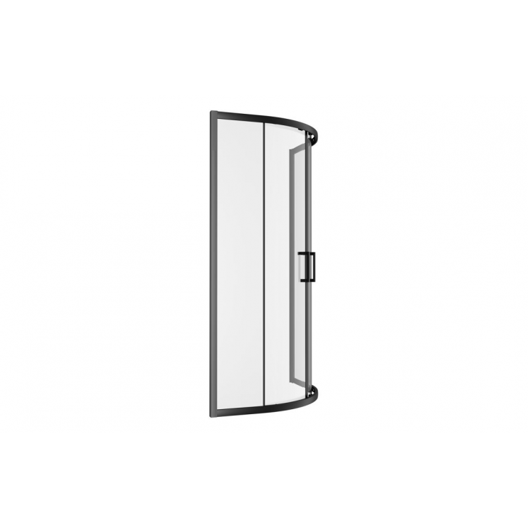 Classix 900mm x 6mm Glass 2 Door Quadrant - Black