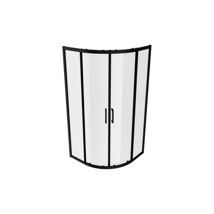 Classix 900mm x 6mm Glass 2 Door Quadrant - Black