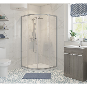 Classix 900mm 2 Door Quadrant - Chrome