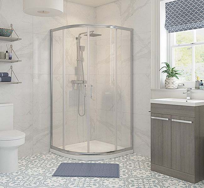 Classix 900mm 2 Door Quadrant - Chrome Classix 900mm 2 Door Quadrant - Chrome