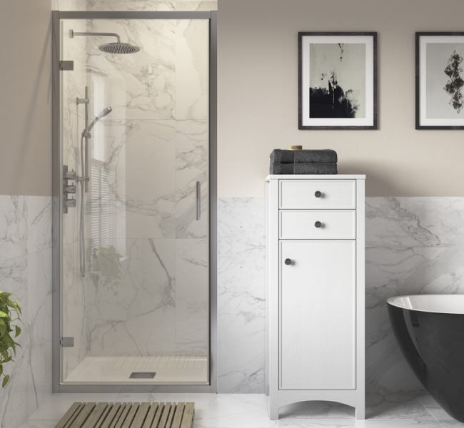 Iconix 760mm Hinged Door - Chrome