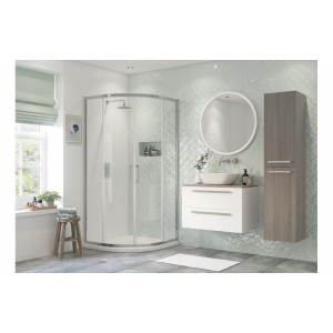 Flex 800mm 2 Door Quadrant - Chrome