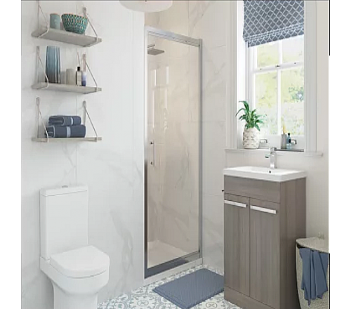 Classix 760mm Infold Door - Chrome