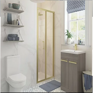 Classix 800mm Bi-fold Door - Brushed Brass Classix 800mm Bi-fold Door - Brushed Brass
