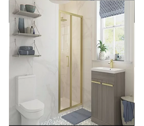 Classix 760mm Bi-fold Door - Brushed Brass Classix 760mm Bi-fold Door - Brushed Brass