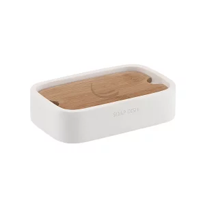 Origins Living Ninfea Soap Dish - White/Bamboo 1311-02