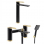 Abode Levarto Tall Basin Tap Set 6 - Matt Black & Brass