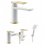 Abode Levarto Tap Set 4 - Matt White & Brass