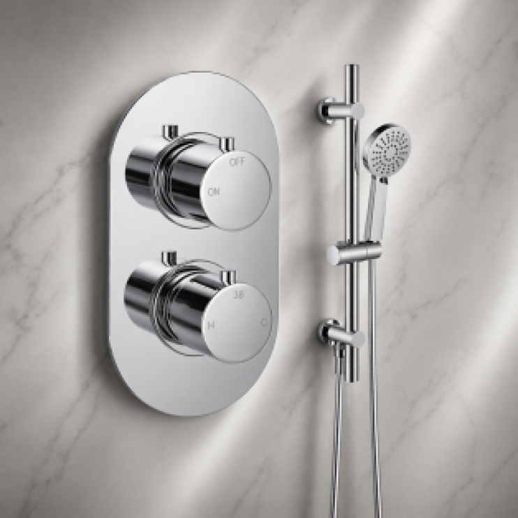 Aurora Round Shower Valve & Kit Pack 2 - Chrome Aurora Round Shower Valve & Kit Pack 2 - Chrome