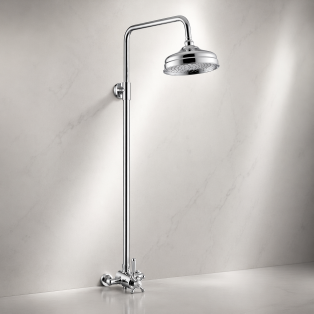 Berwick Concentric Single Outlet Shower Valve & Overhead Kit Pack 2 - Chrome