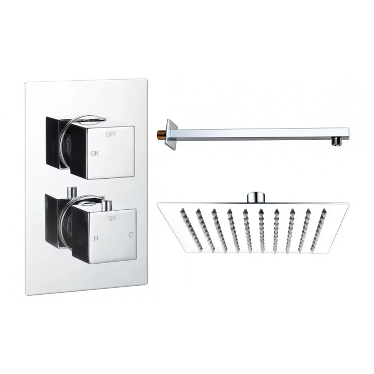 Cosmic Square Shower Valve & Kit Pack 1 - Chrome Cosmic Square Shower Valve & Kit Pack 1 - Chrome