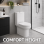 Laurus Rimless Close Coupled Open Back Comfort Height WC & Soft Close Seat