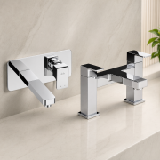 Abode Fervour Chrome Bathroom Tap Pack (Wall Mounted Basin Mixer & Bath Filler) Abode Fervour Chrome Bathroom Tap Pack (Wall Mounted Basin Mixer & Bath Filler)