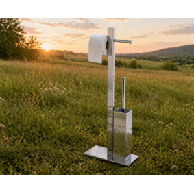 Origins Living Bridge Bathroom Butler Stand in Chrome 7632-13