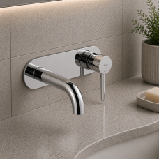 Abode Chao Wall Mounted Basin Mixer - Chrome Bathroom Taps