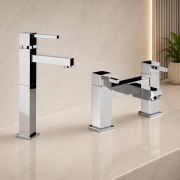 Abode Zeal Chrome Bathroom Pack (Tall Basin Mixer & Bath Filler) Abode Zeal Chrome Bathroom Pack (Tall Basin Mixer & Bath Filler)