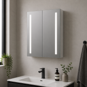 Sakura 600mm 2 Door Front-Lit LED Mirror Cabinet