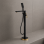 Abode Levarto Floor Standing Bath Shower Mixer - Matt Black & Brass